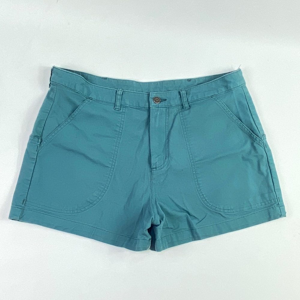 （Sold)Patagonia Organic Cotton Women Shorts Size 14 Green